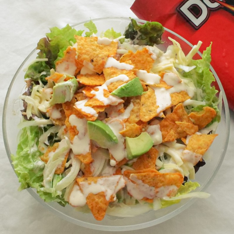 お手軽タコス風サラダのレシピ画像