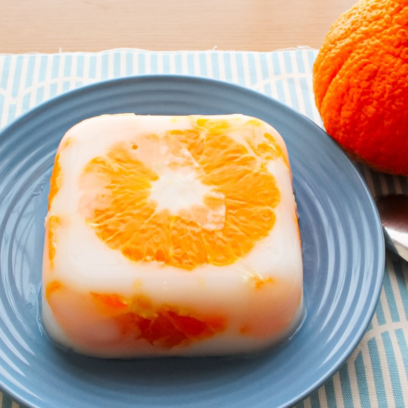 デコポンのカルピス寒天ゼリーのレシピ画像