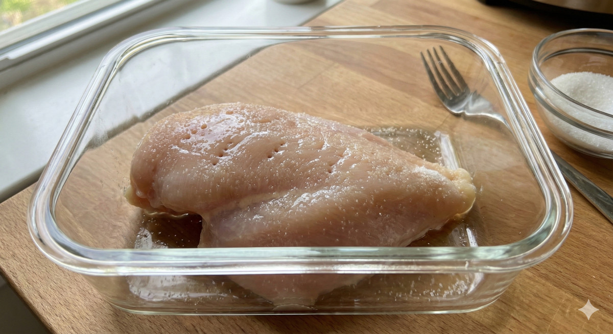 しっとり鶏むね肉のネギ塩レモンだれの作り方ステップ1