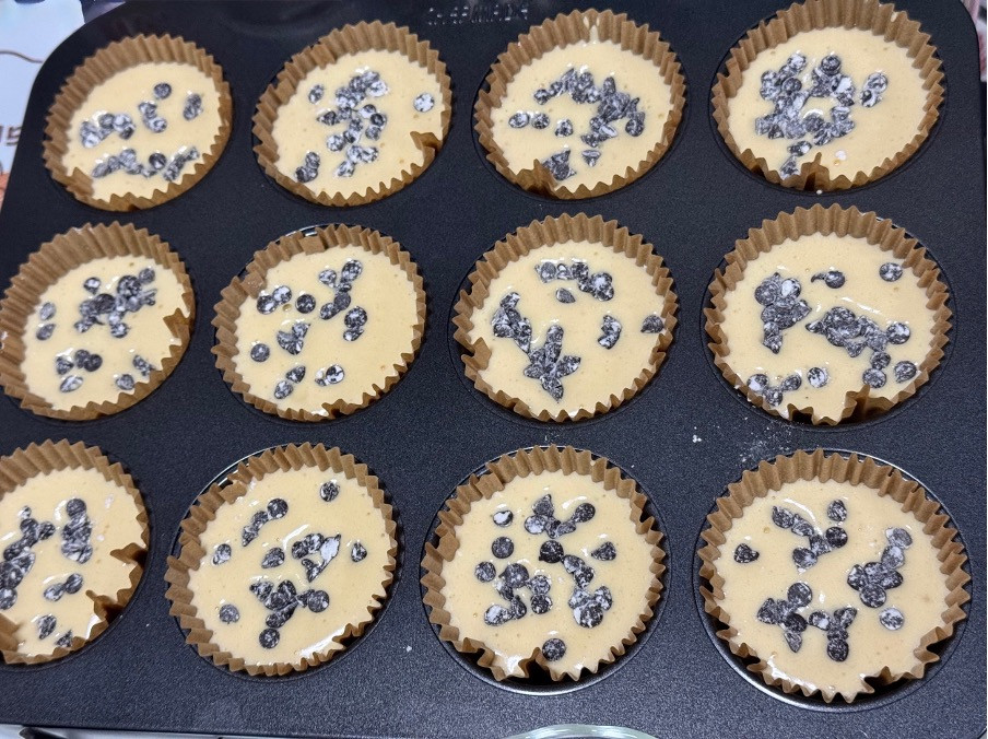 チョコチップカップシフォンケーキの作り方ステップ9