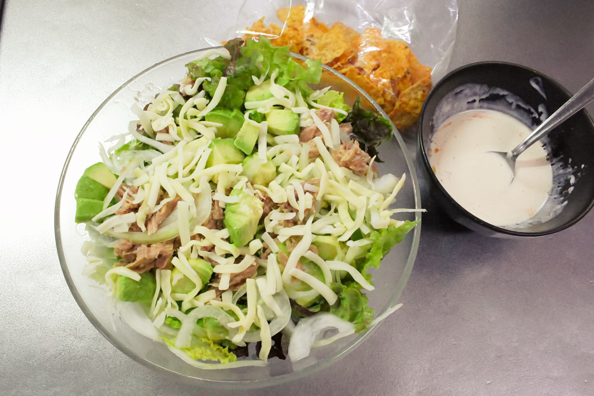お手軽タコス風サラダの作り方ステップ6