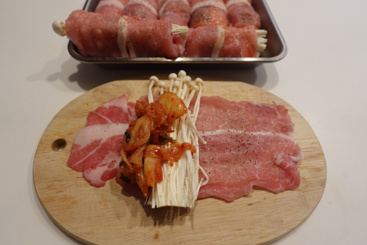 えのきとキムチの肉巻きの作り方ステップ1