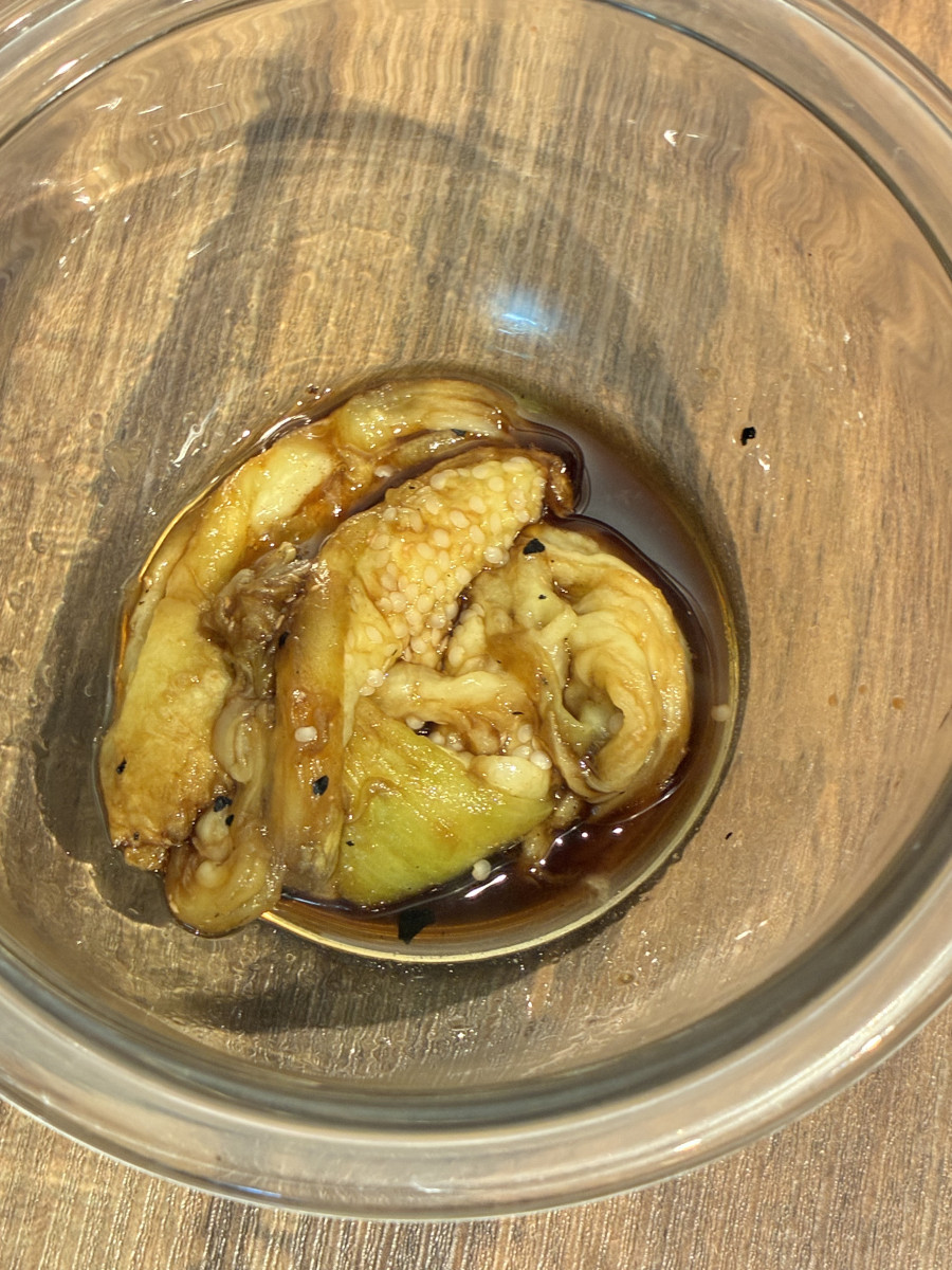 焼き茄子と炙り〆鯖の白和え仕立ての作り方ステップ5