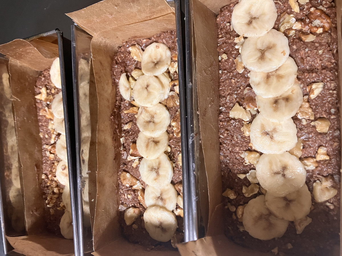 時短！オートミールチョコバナナケーキの作り方ステップ2