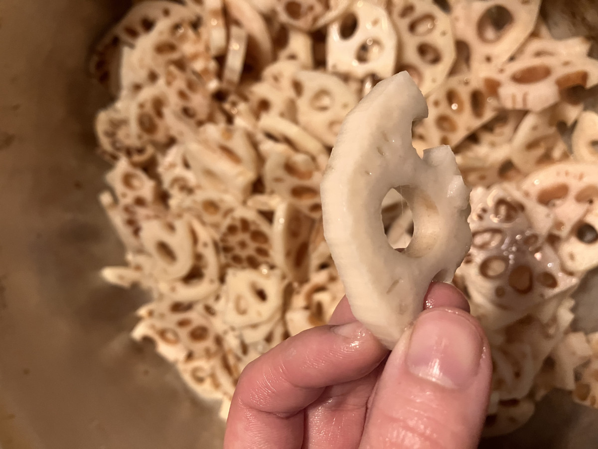 レンコン明太子クリーム和えの作り方ステップ1