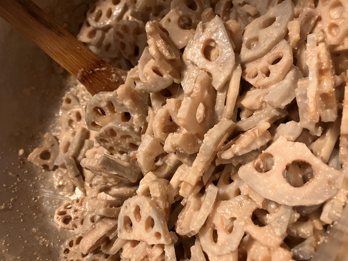 レンコン明太子クリーム和えの作り方ステップ3