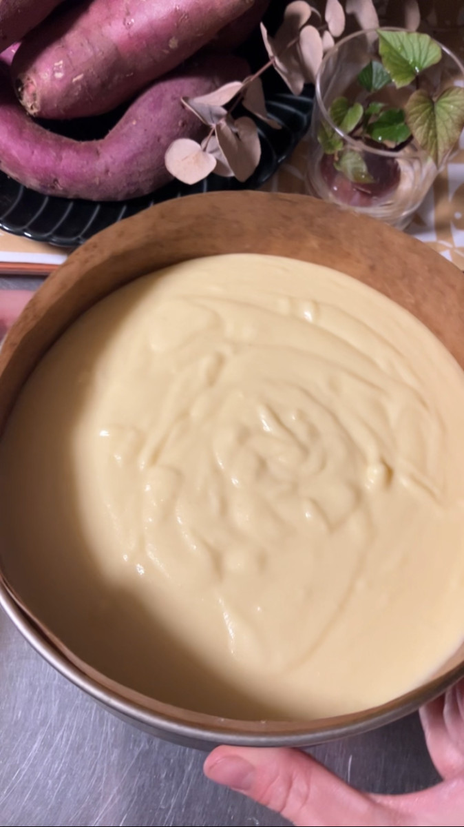 さつまいももバクチーチーズケーキの作り方ステップ4