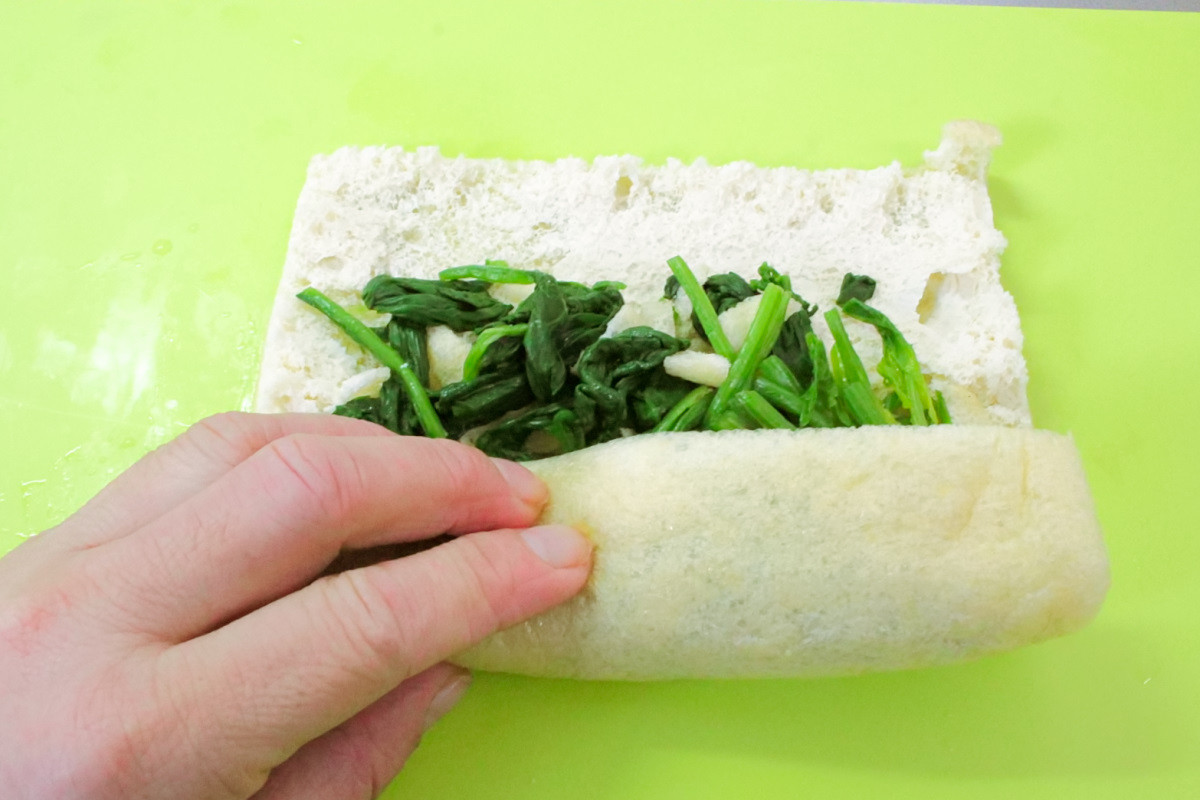 ほうれん草のパリパリロールの作り方ステップ4
