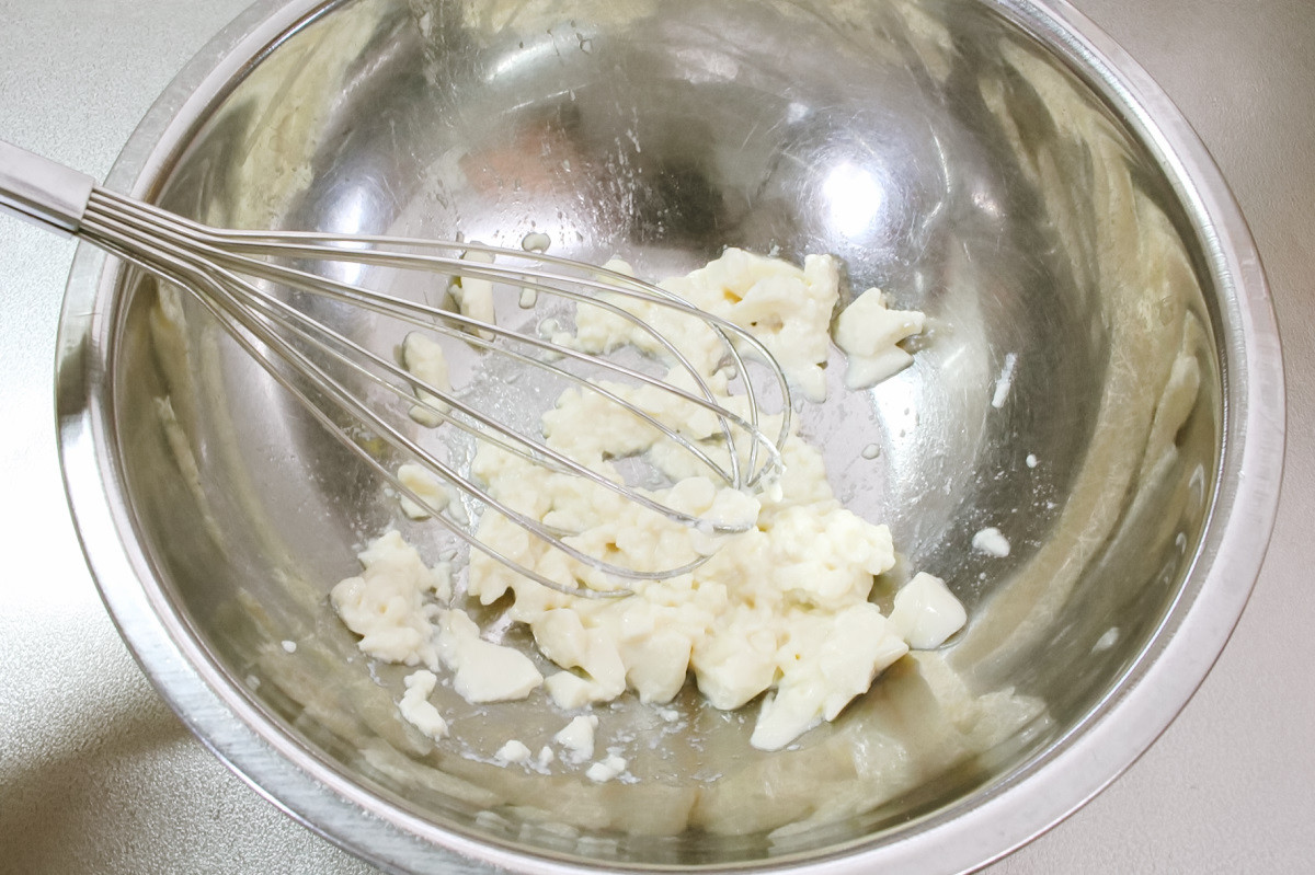 ハムとチーズのきな粉クレープの作り方ステップ1