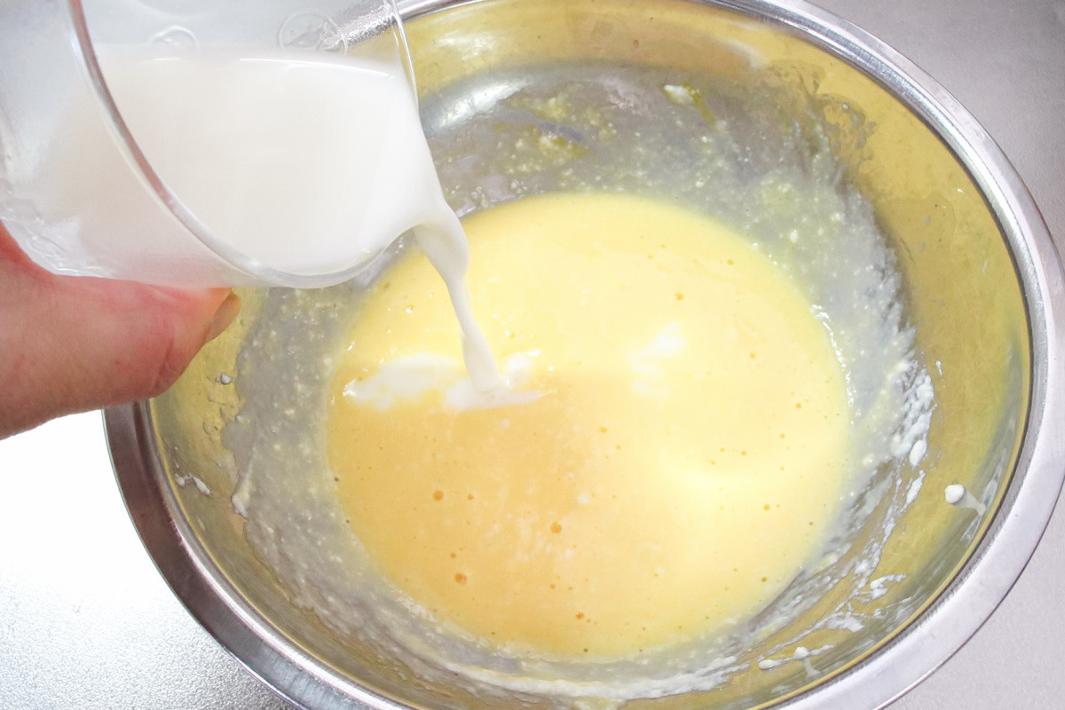 ハムとチーズのきな粉クレープの作り方ステップ3