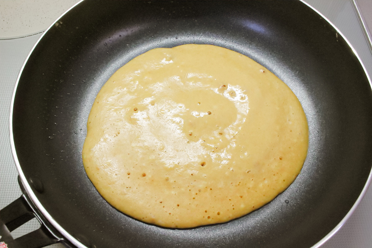 ハムとチーズのきな粉クレープの作り方ステップ5