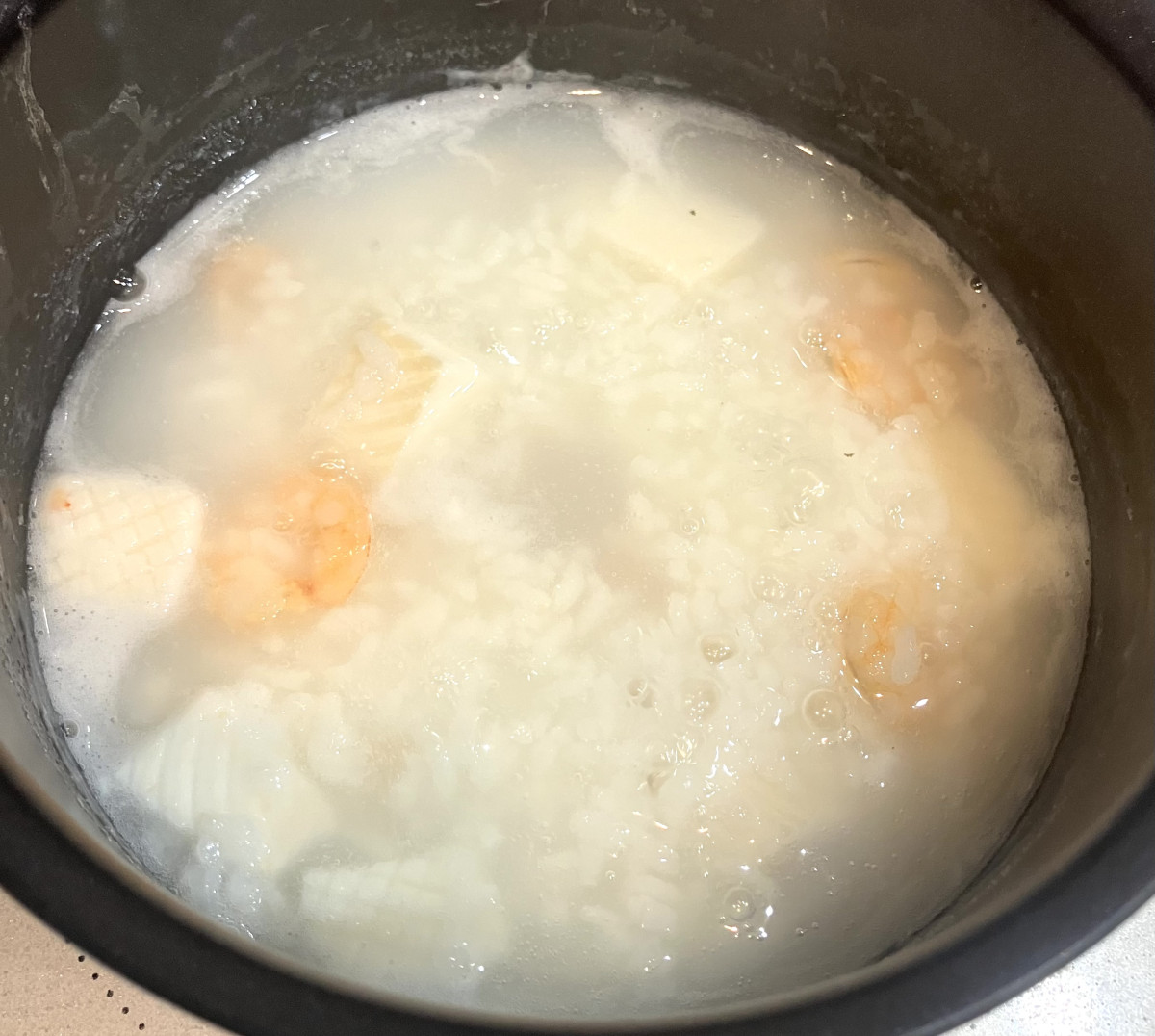 シーフードミックスで！ほっこり優しい中華粥の作り方ステップ4
