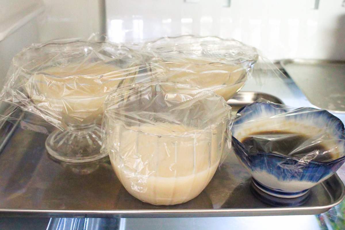 アーモンドミルクプリン・エスプレッソソースかけの作り方ステップ6