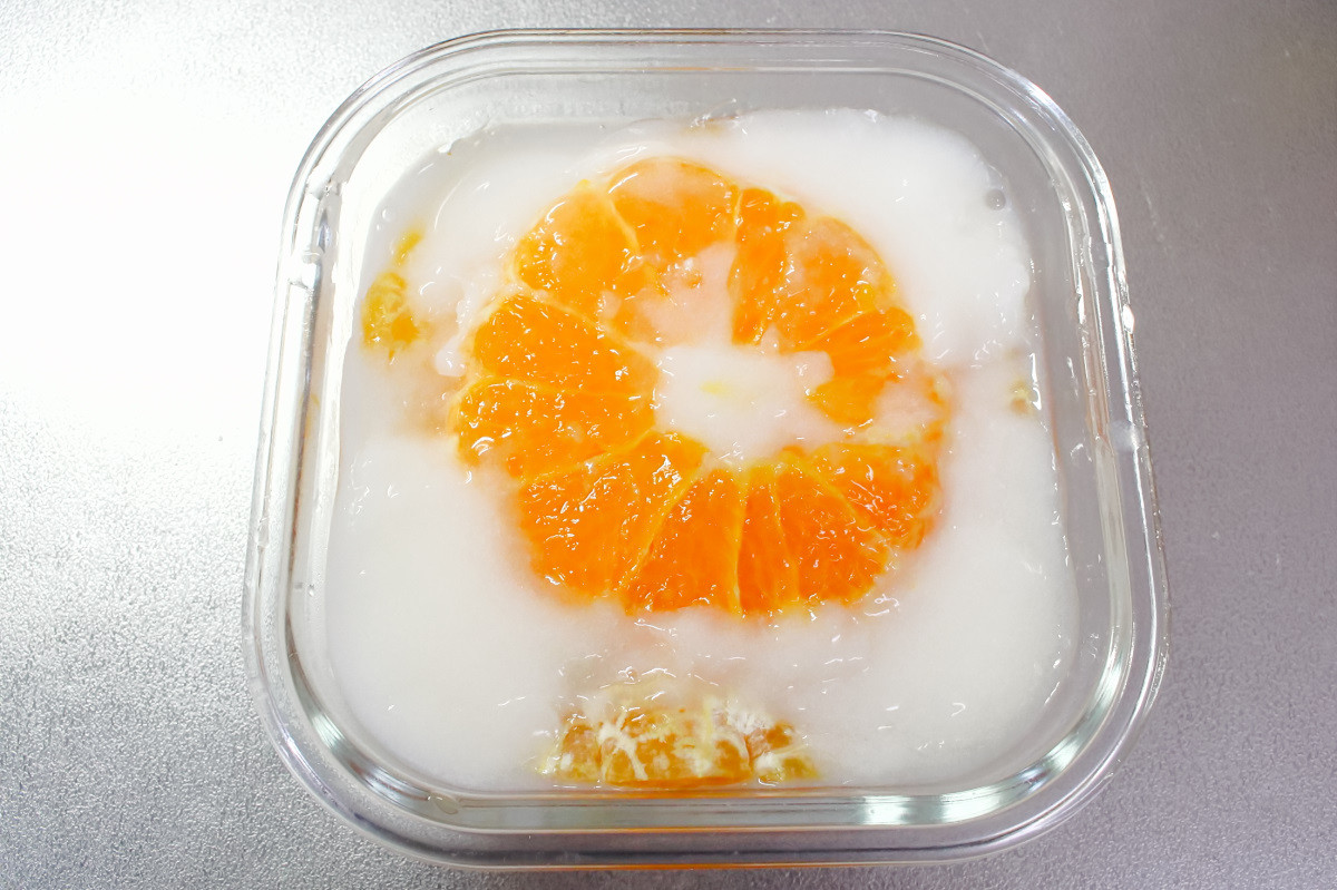 デコポンのカルピス寒天ゼリーの作り方ステップ7