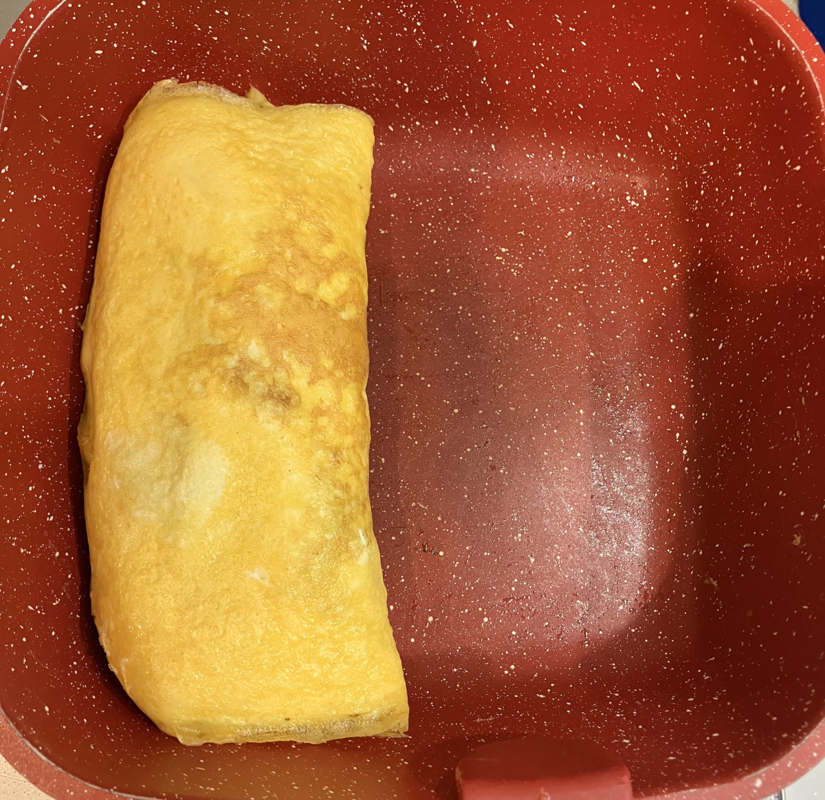 じゃがいもと挽肉の甘辛オムレツの作り方ステップ9