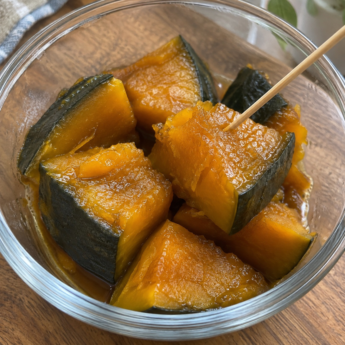 レンジ10分でほろほろ。かぼちゃの煮物の作り方ステップ4