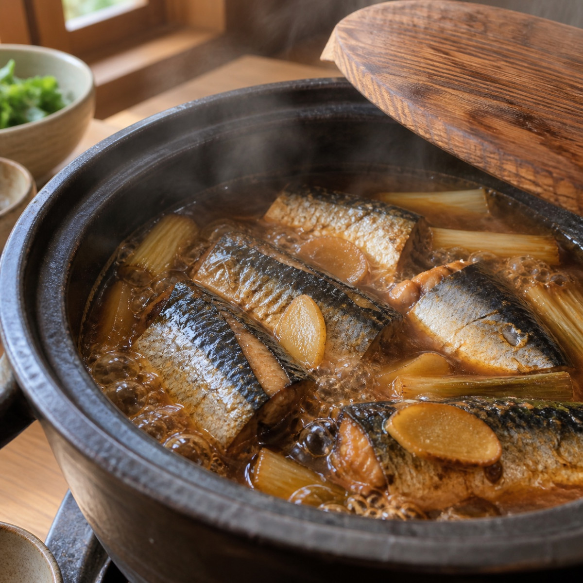 梅としょうがで臭みゼロ、20分煮るだけ。秋さんまの梅しょうが煮の作り方ステップ4