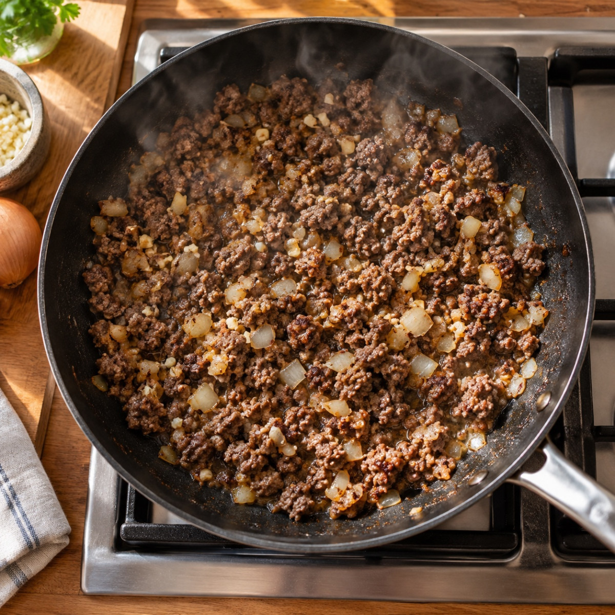 とろとろなすが決め手。ひき肉のボロネーゼ風パスタの作り方ステップ3