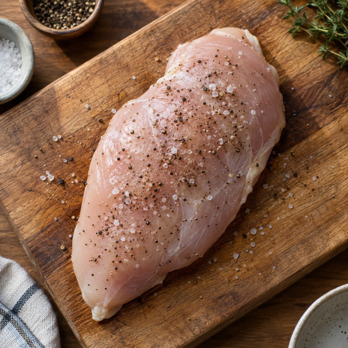 鶏むね肉が驚くほど柔らかい。柿のクリームソテー15分の作り方ステップ1