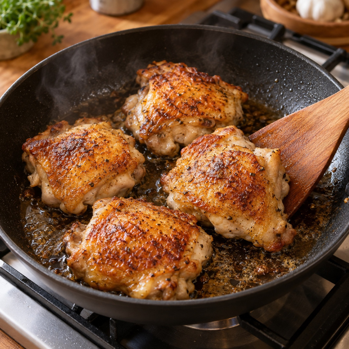 フライパン1つ15分。鶏もも肉と白菜のデミクリーム煮の作り方ステップ2