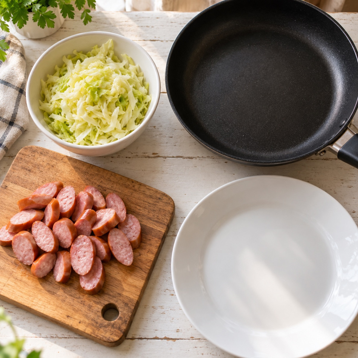 フライパン1つ10分。ウインナーとキャベツのカレーマヨホットサンドの作り方ステップ1